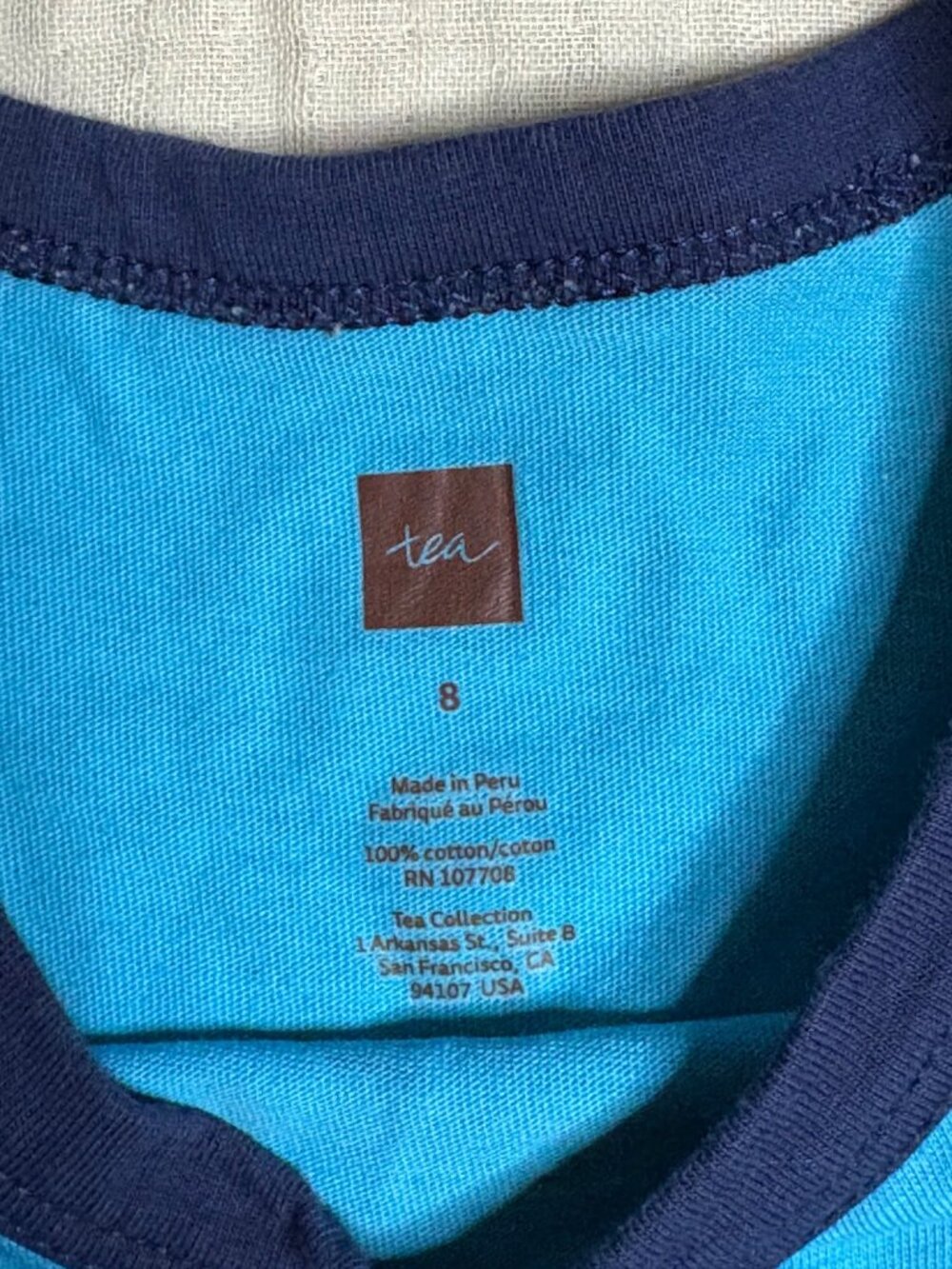 Blue Sleeveless Boys Shirt By Tea Collection With Surfboard & Bike Graphic Sz 8 - Picture 2 of 6